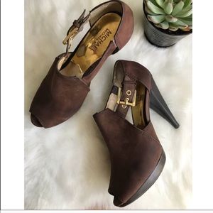 Michael Kors Greenwhich Peep-Toe Bootie